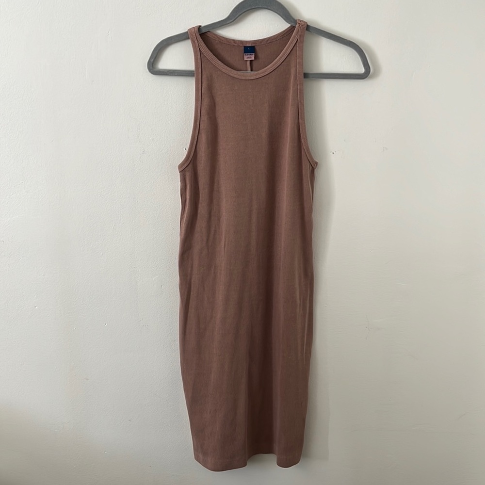 Old navy, mauve, ribbed high neck mini dress